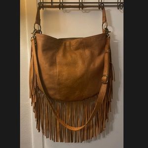 Lucky Brand genuine leather fringe purse